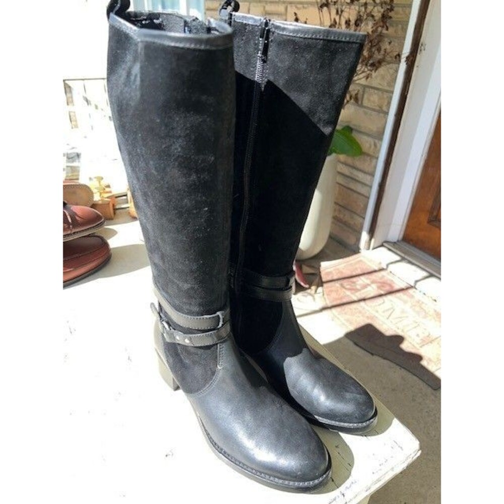 Etienne Aigner E-Cailyn Wm’s Leather/Suede Riding Boots Sz 8.5M VGC